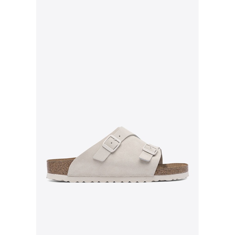 Zurich Suede Leather Slides Cream wshoeseu_EU 36