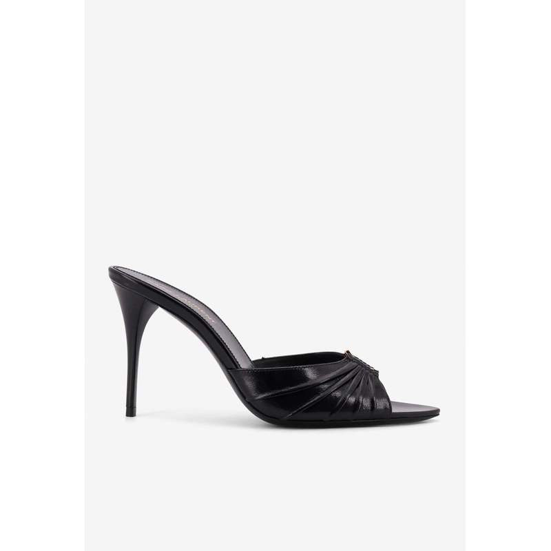 Babylon 90 Leather Mules Black wshoeseu_EU 36
