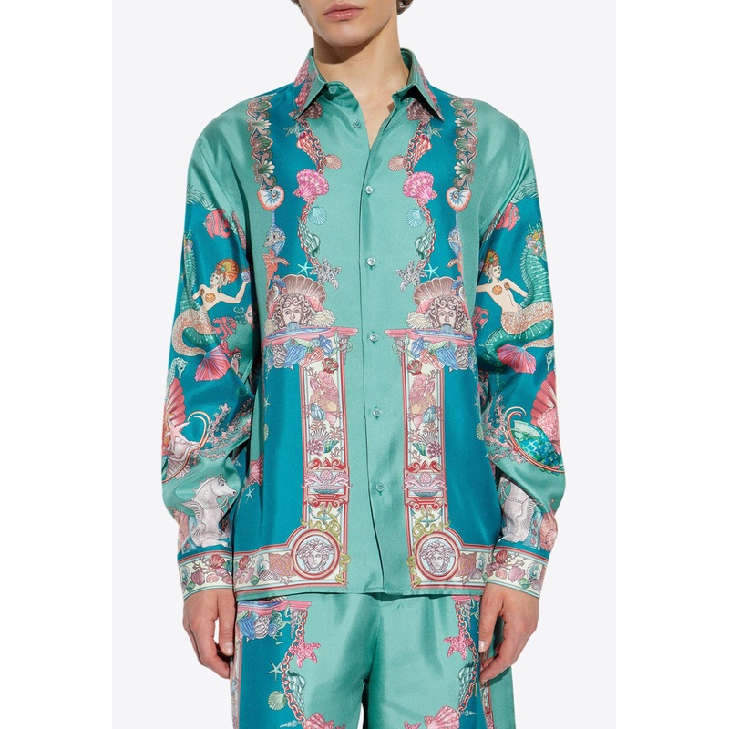 Coral Theatre Print Long-Sleeved Shirt Multicolor mrtwit_IT 46