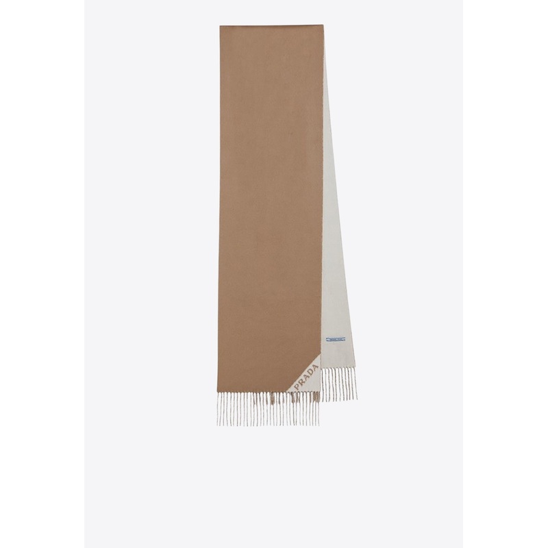 Double Cashmere Scarf Camel Onesize
