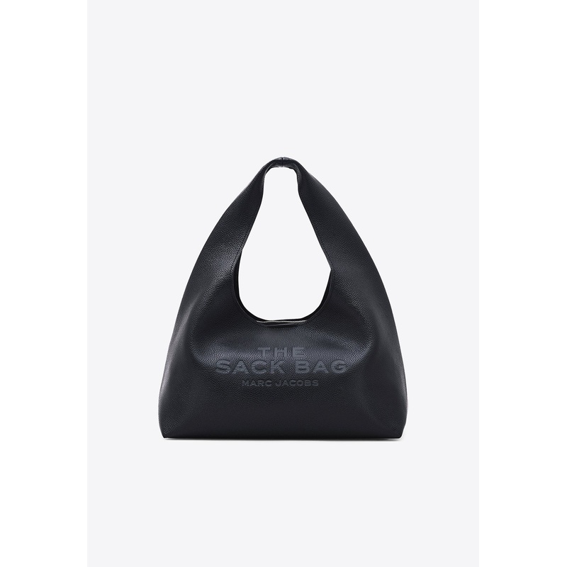 Sack Grained Leather Shoulder Bag Black Onesize
