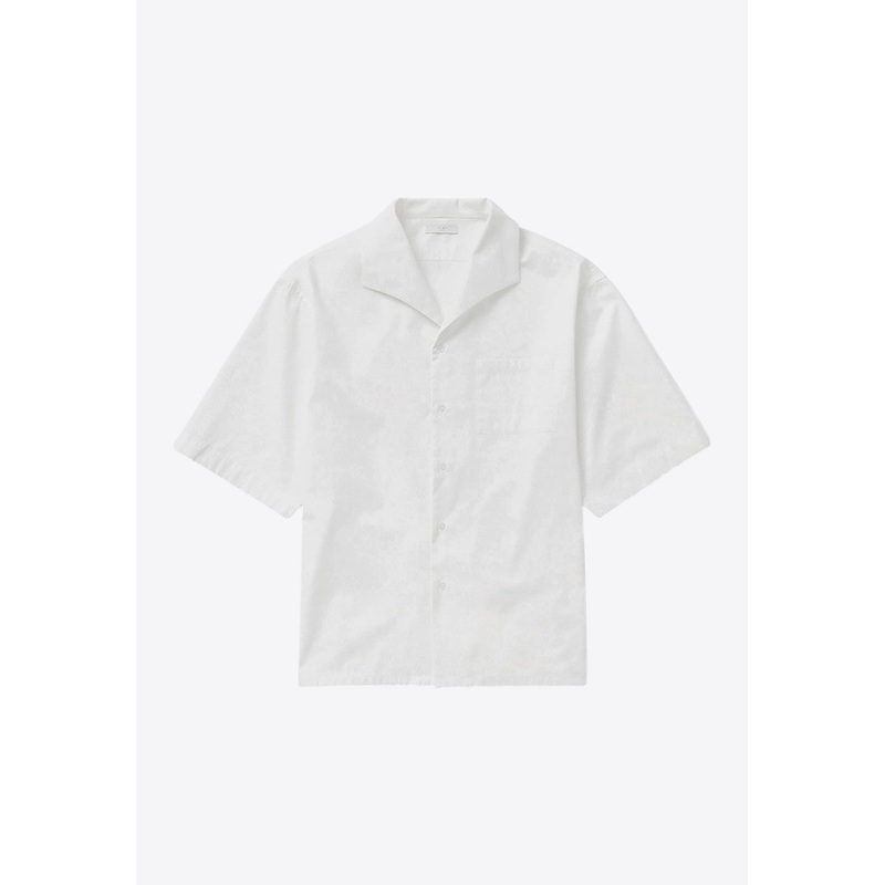 Short-Sleeved Poplin Shirt White mrtwit_IT 46