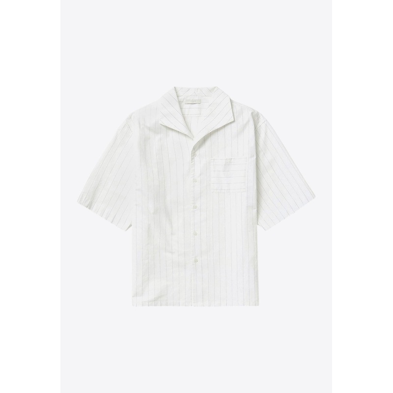Striped Short-Sleeved Shirt White mrtwit_IT 46