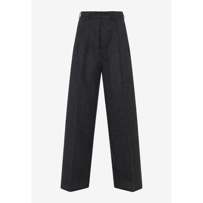 Wide-Leg Wool Pants Gray wrtwit_IT 42