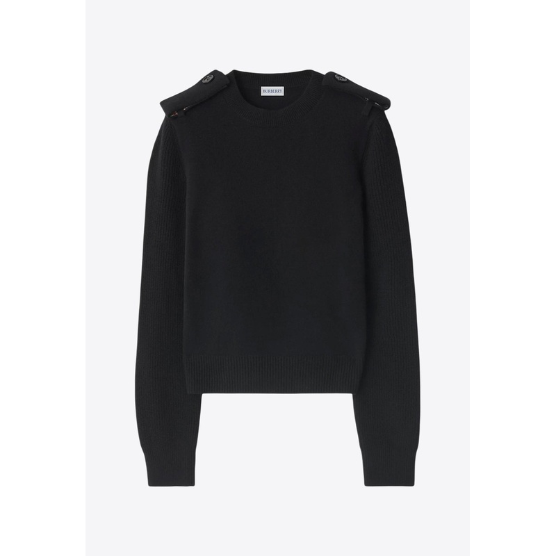 Wool-Blend Crewneck Sweater Black wrtwstd_S