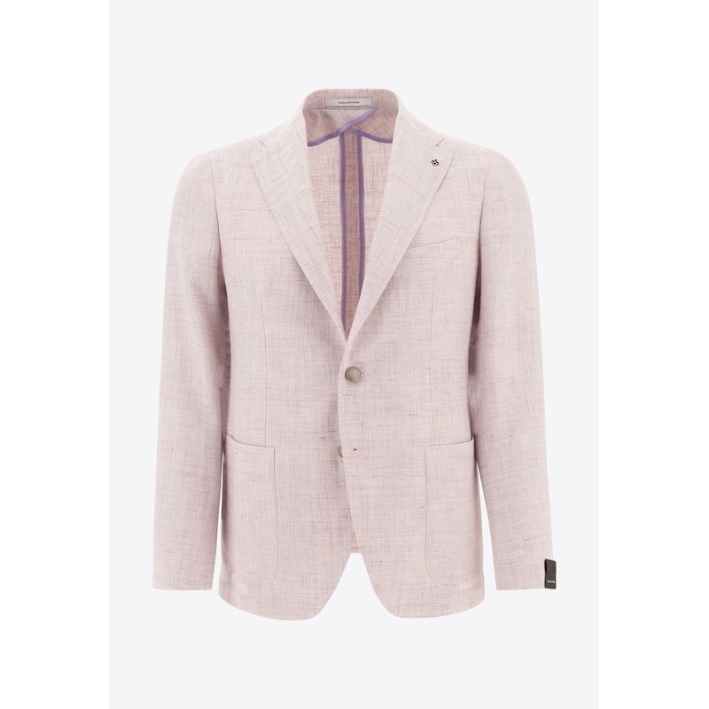 Wool Single-Breasted Blazer Purple mrtwit_IT 50