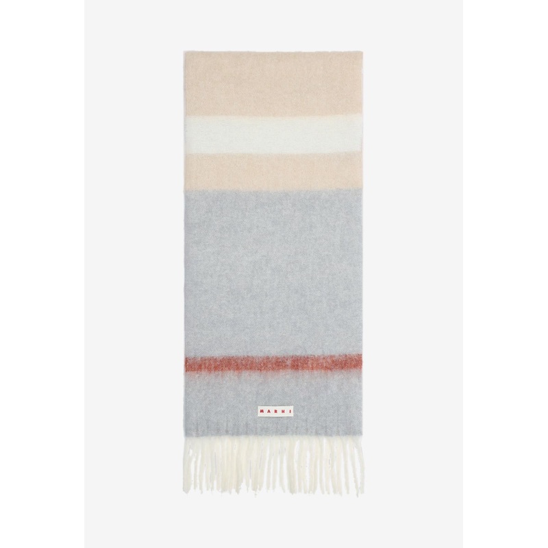 Alpaca-Blend Fringed Scarf Multicolor Onesize