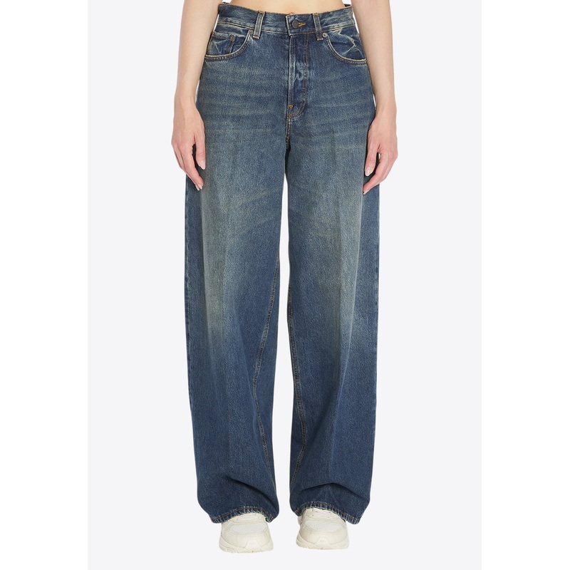 Bethany Wide-Leg Faded Jeans Blue wrtwbottoms_24