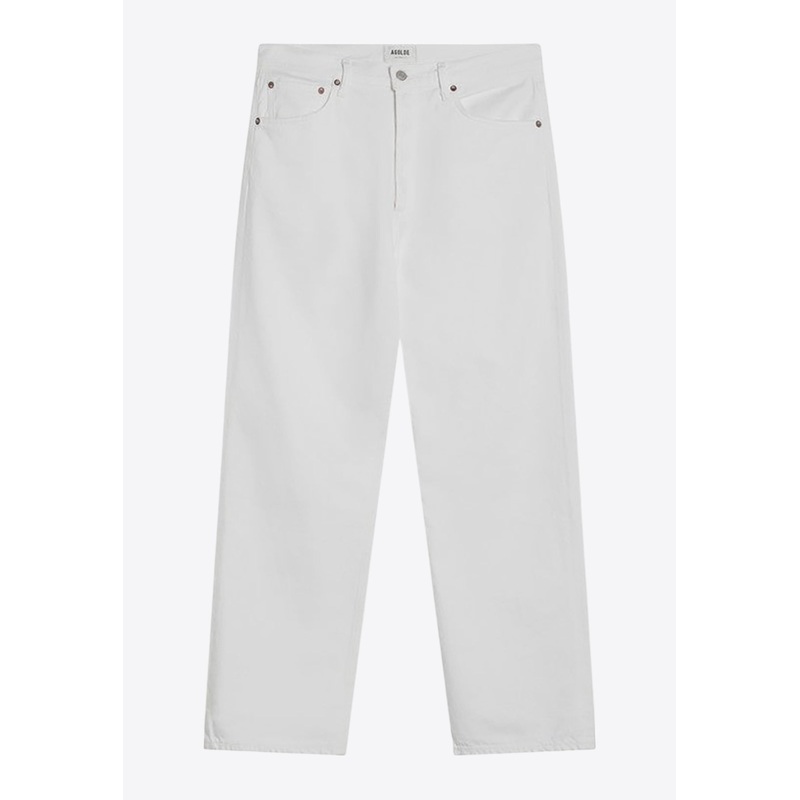 Classic Straight-Leg Jeans White mrtwbottoms_29