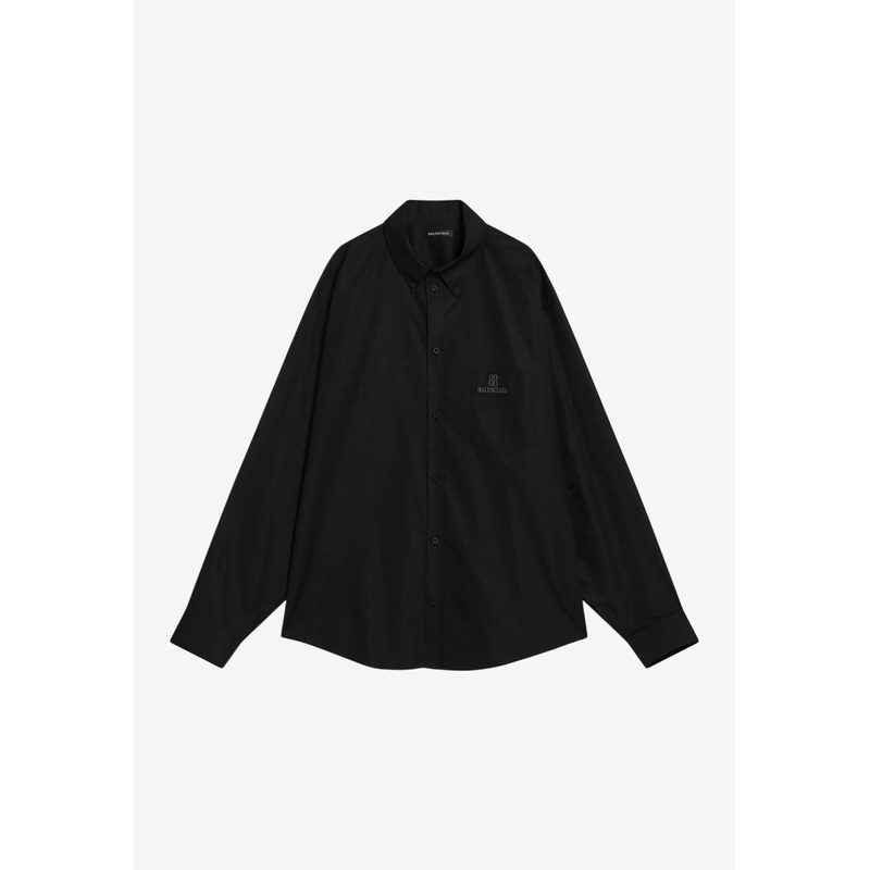 Nano BB Logo Buttoned Shirt Black mrtwshirtseu_EU 39