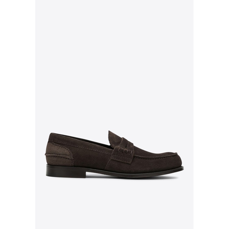 Pembrey Suede Loafers Brown mshoesuk_UK 7