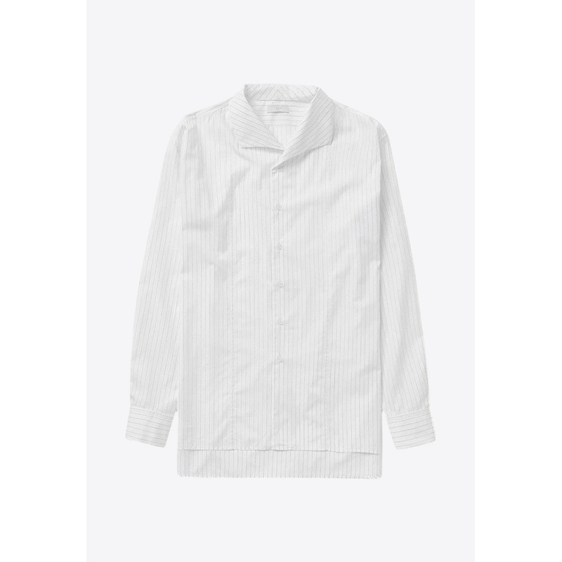 Striped Long-Sleeved Shirt White mrtwit_IT 46