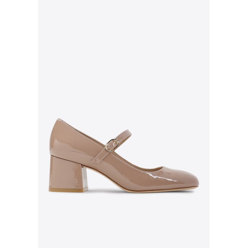 Stuart MJ 60 Patent Leather Pumps Beige wshoeseu_EU 36