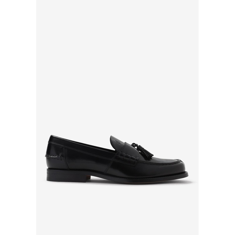 Tassel Leather Loafers Black mshoesuk_UK 11