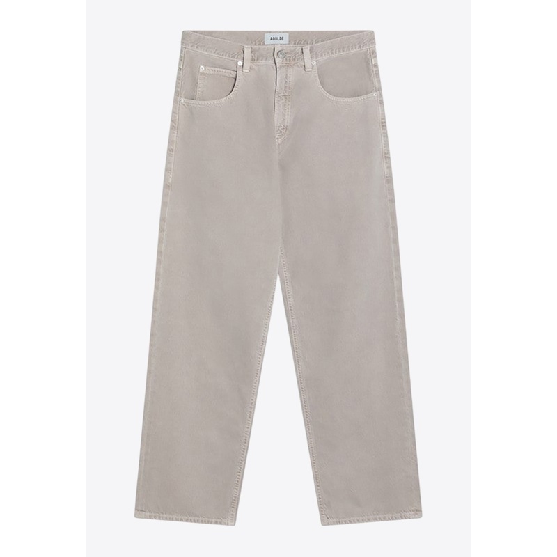 Washed Straight Jeans Beige mrtwbottoms_29