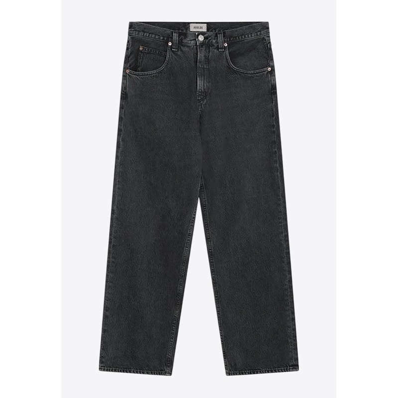 Washed Straight Jeans Black mrtwbottoms_29
