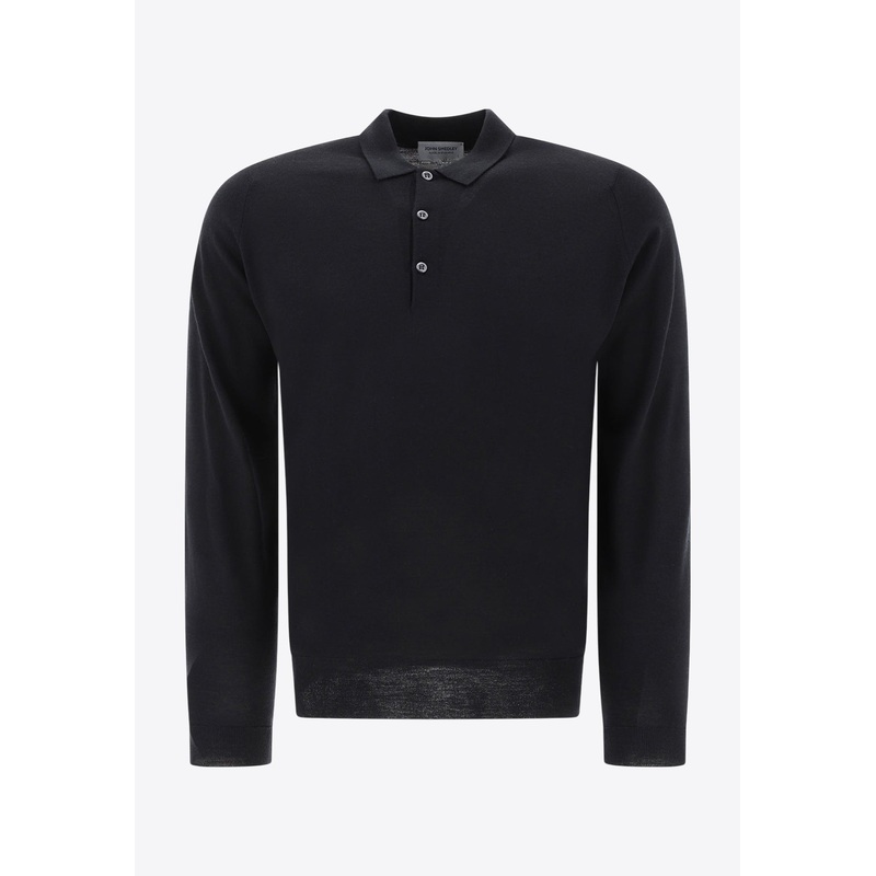 Belper Long-Sleeved Polo T-shirt Black mrtwstd_S