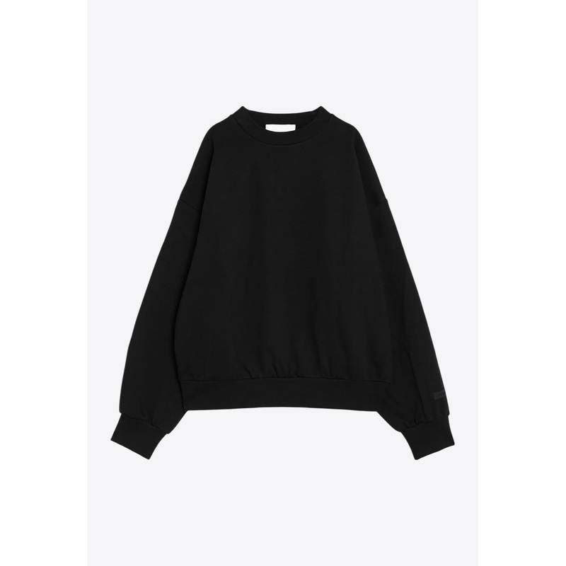 Logo Print Crewneck Sweatshirt Black mrtwstd_S