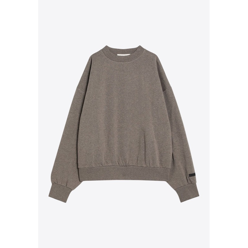 Logo Print Crewneck Sweatshirt Taupe mrtwstd_S