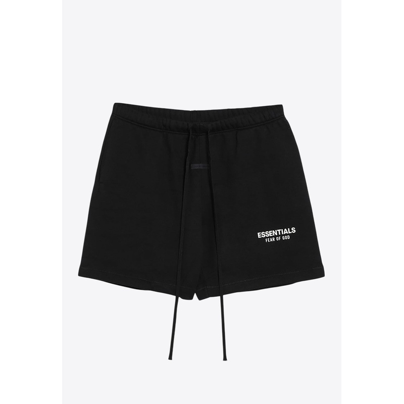Logo Print Drawstring Shorts Black mrtwstd_S