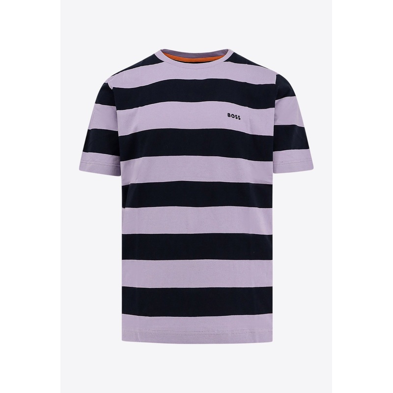 Striped Logo T-shirt Purple mrtwstd_S