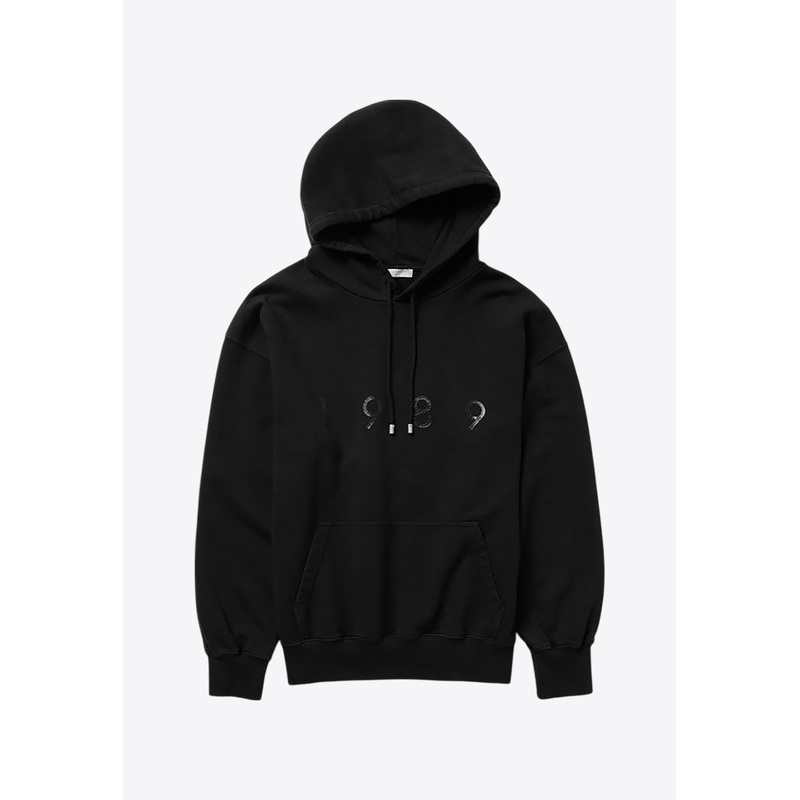 Vintage Logo Hooded Sweatshirt Black mrtwstd_XXS