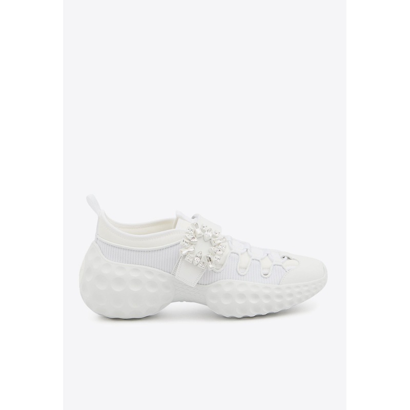 Viv’ Run Crystal Embellished Buckle Sneakers White wshoeseu_EU 38