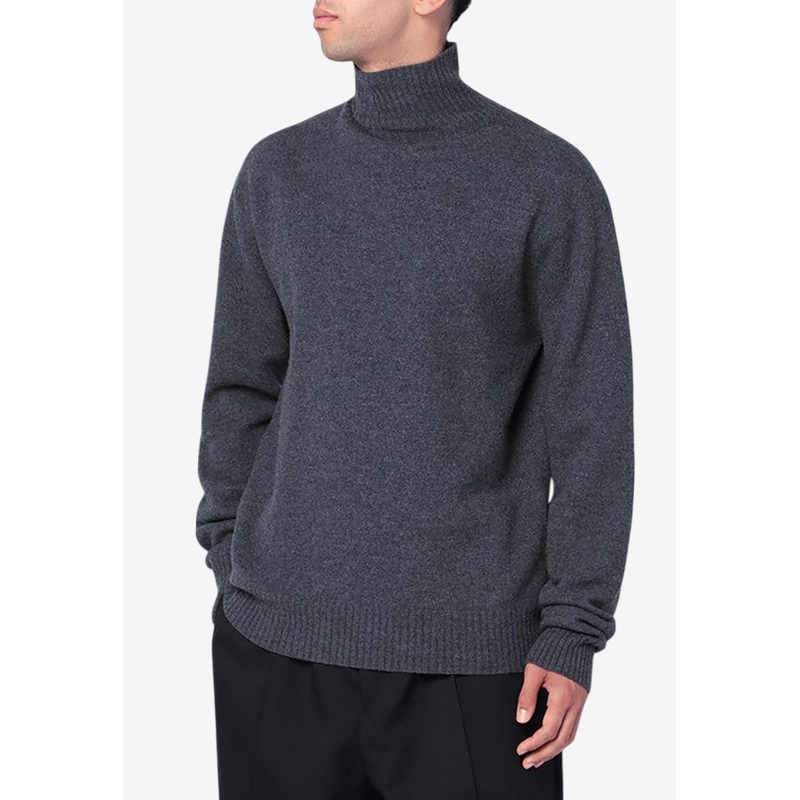 Wool Turtleneck Sweater Gray mrtwit_IT 48
