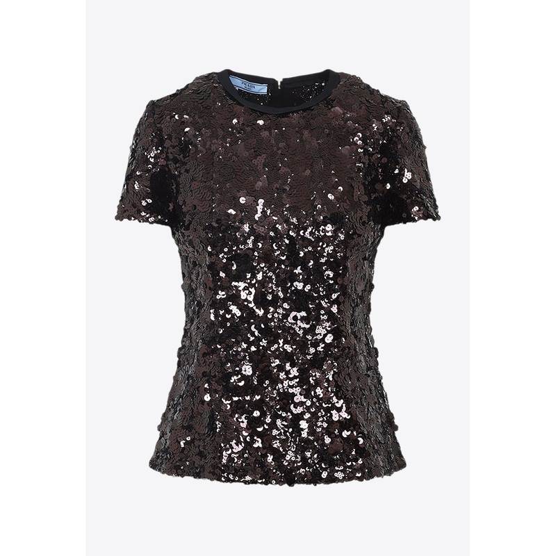 All-Over Sequin Top Purple wrtwit_IT 40