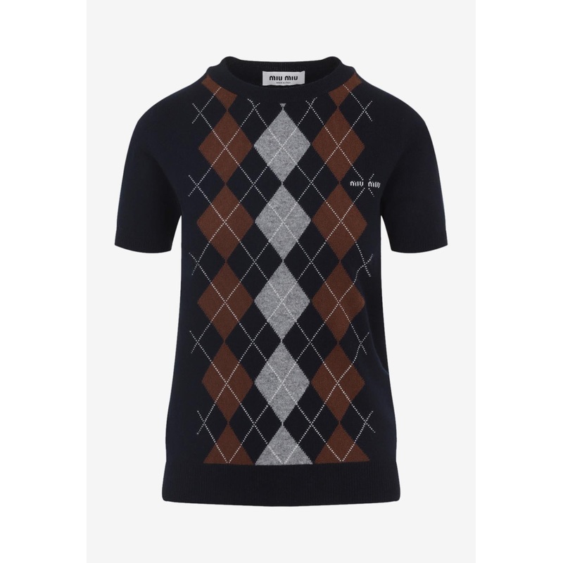 Argyle Cashmere Sweater Blue wrtwit_IT 38