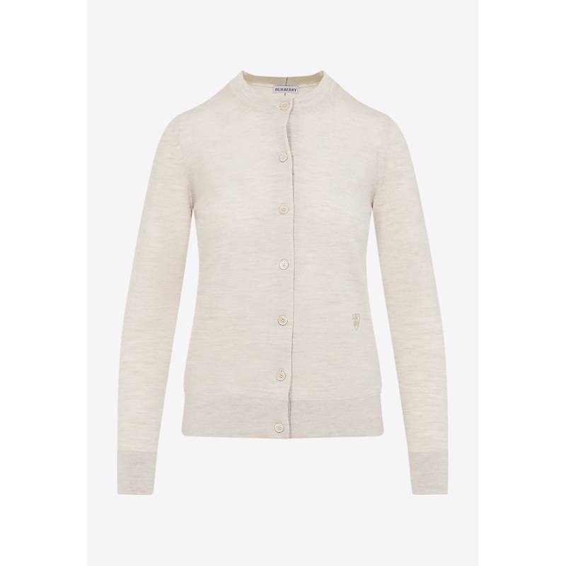 B Shield Embroidered Wool Sweater Light Beige wrtwstd_XS