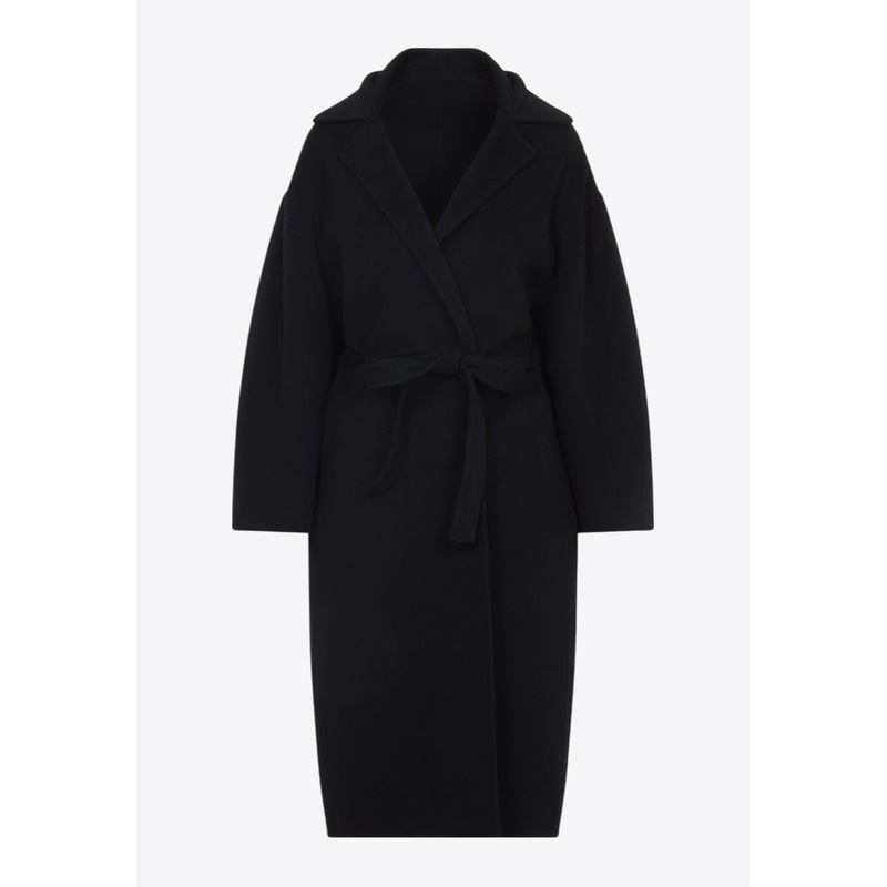 Belted Wool Coat Black wrtwstd_XS