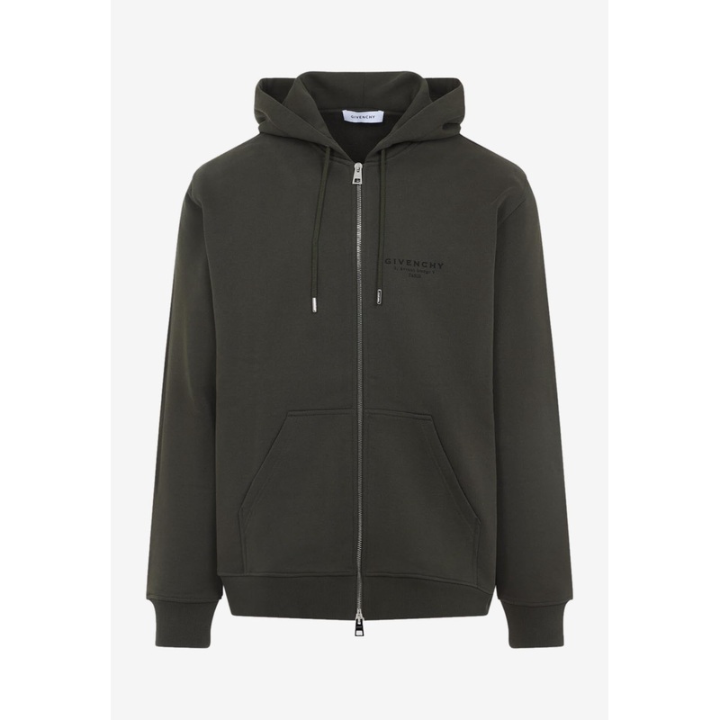 Logo Zip-Up Hoodie Green mrtwstd_S