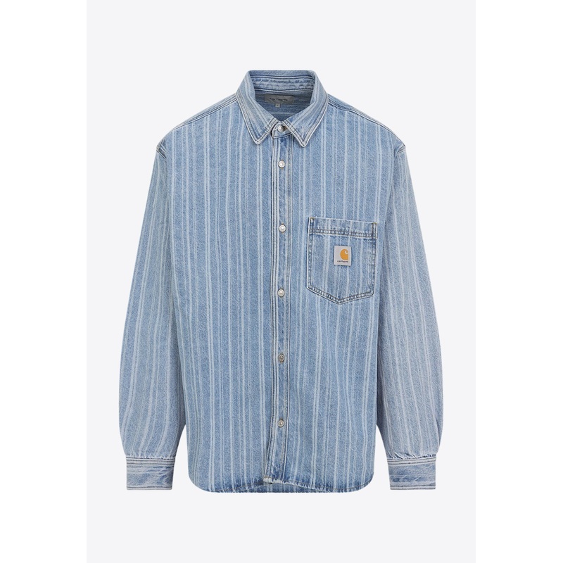 Rylan Denim Buttoned Shirt Blue mrtwstd_M