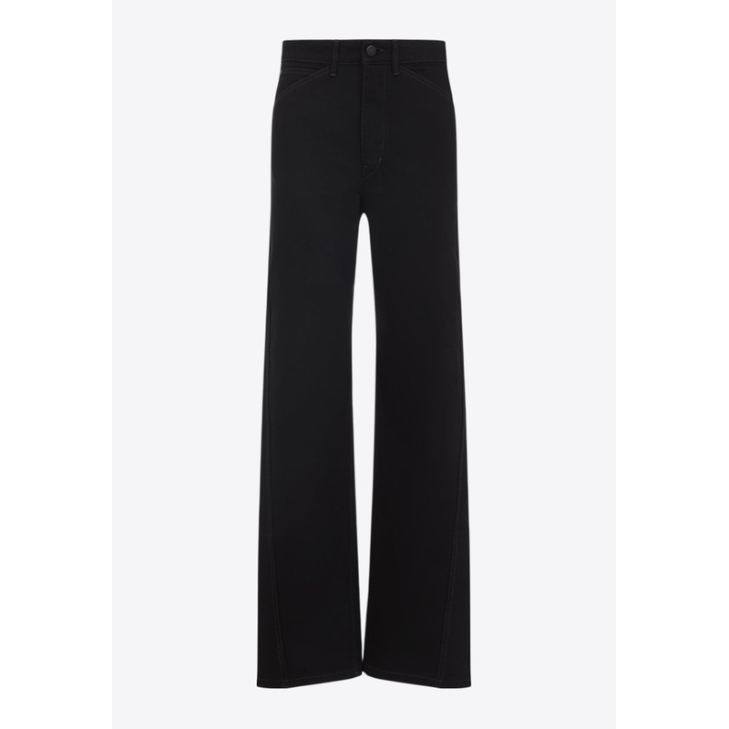 Twisted Straight-Leg Pants Gray wrtwfr_FR 34