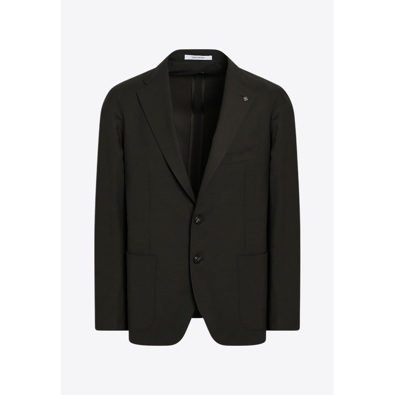 Wool Single-Breasted Blazer Green mrtwit_IT 46