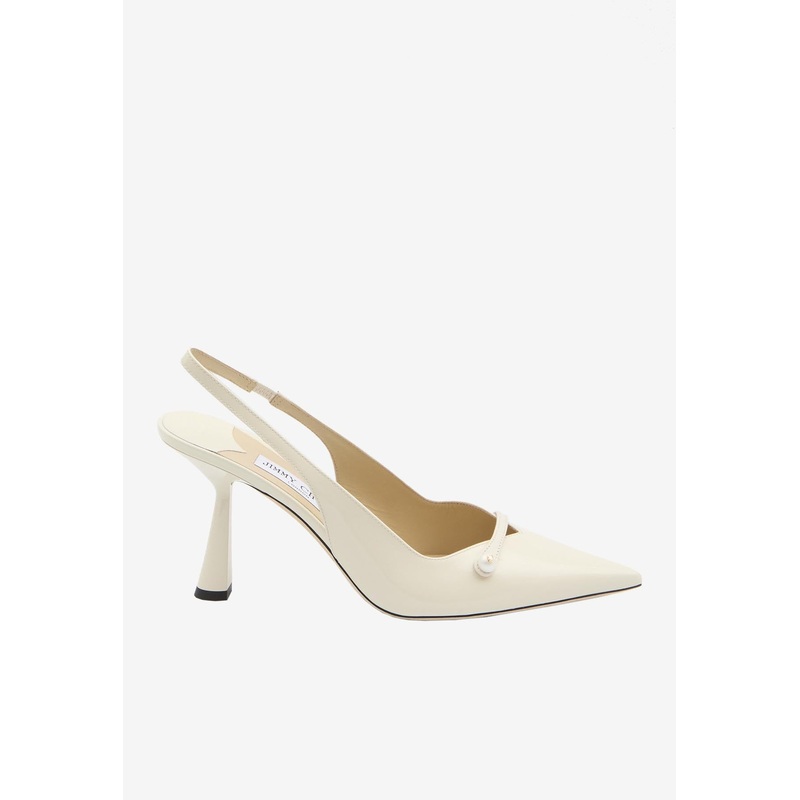 Amita 85 Slingback Pumps in Calf Leather Cream wshoeseu_EU 36