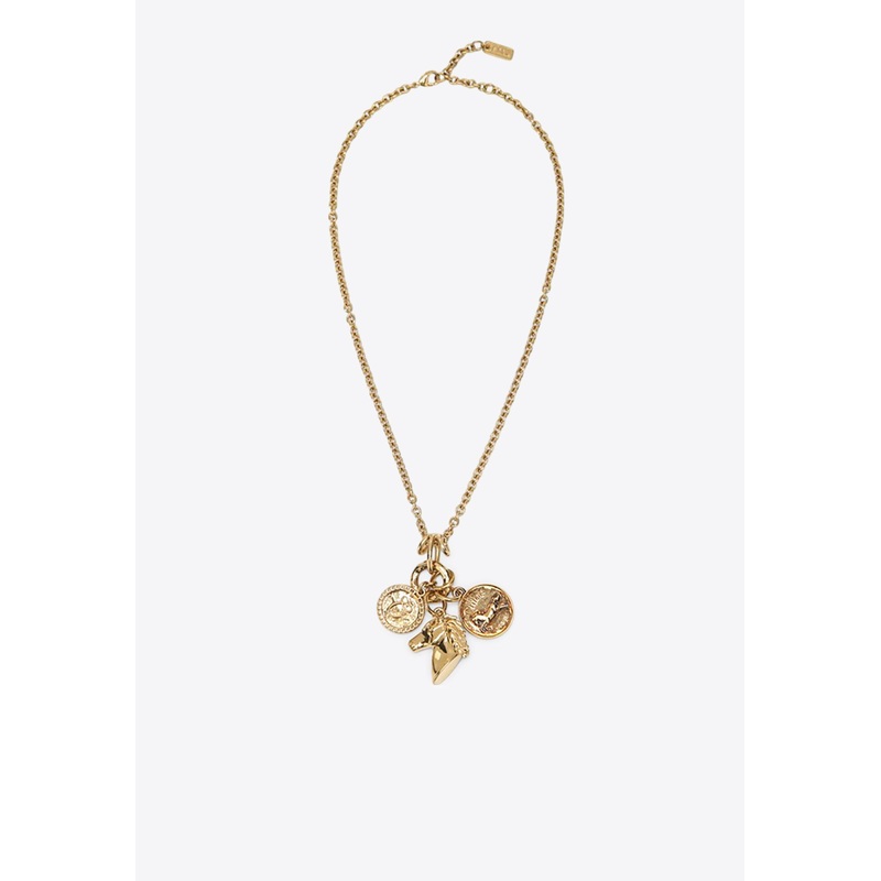 Charm Vintage Necklace Gold Onesize