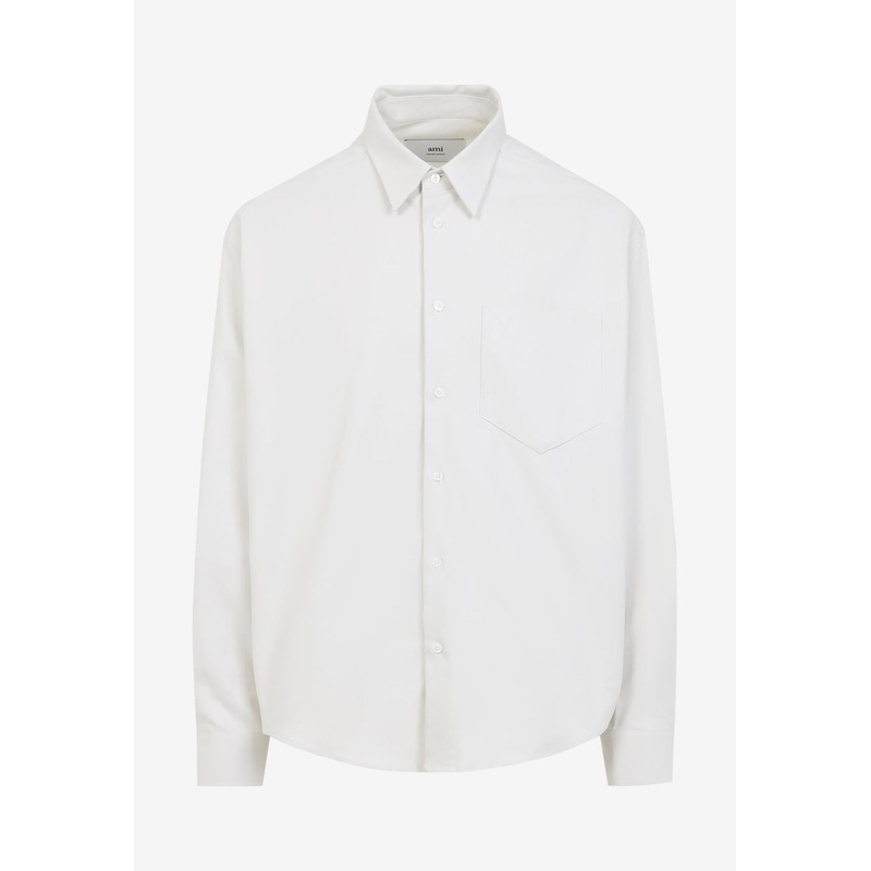 Classic Long-Sleeved Shirt White mrtwstd_S