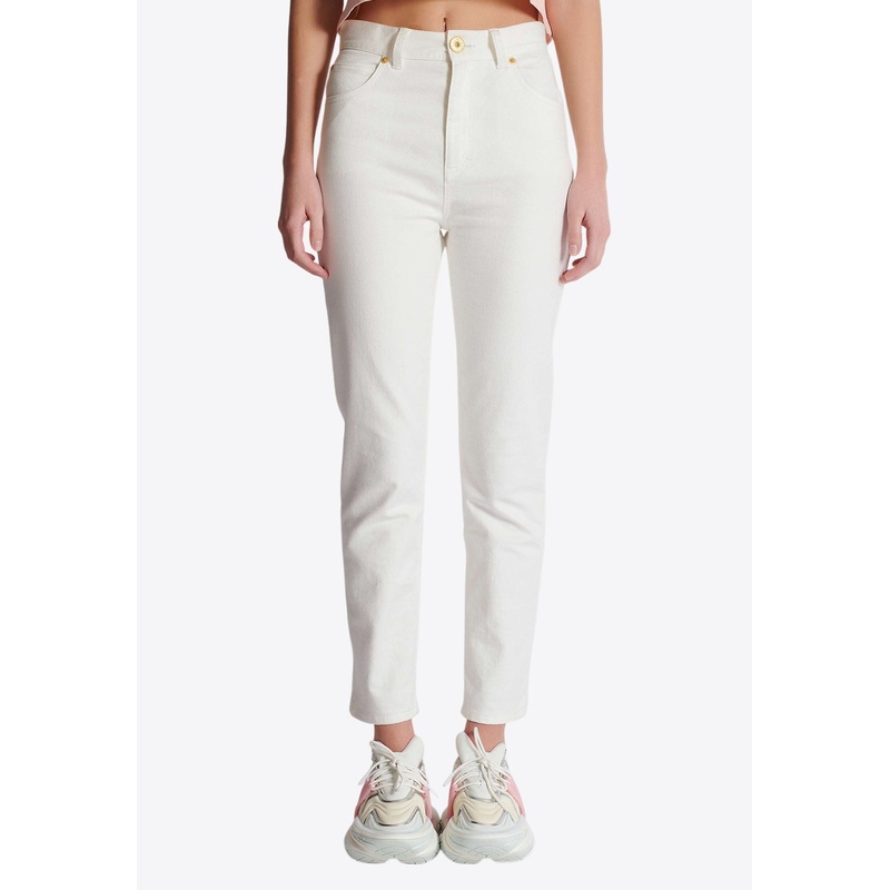 Cropped Slim Jeans White wrtwfr_FR 38