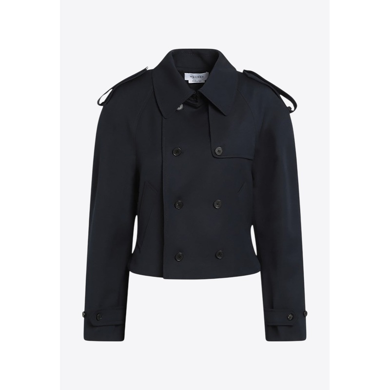 Double-Breasted Wool Coat Blue wrtwit_IT 40