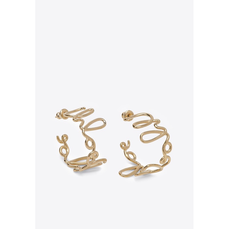 Iconic Logo Hoop Earrings Gold Onesize