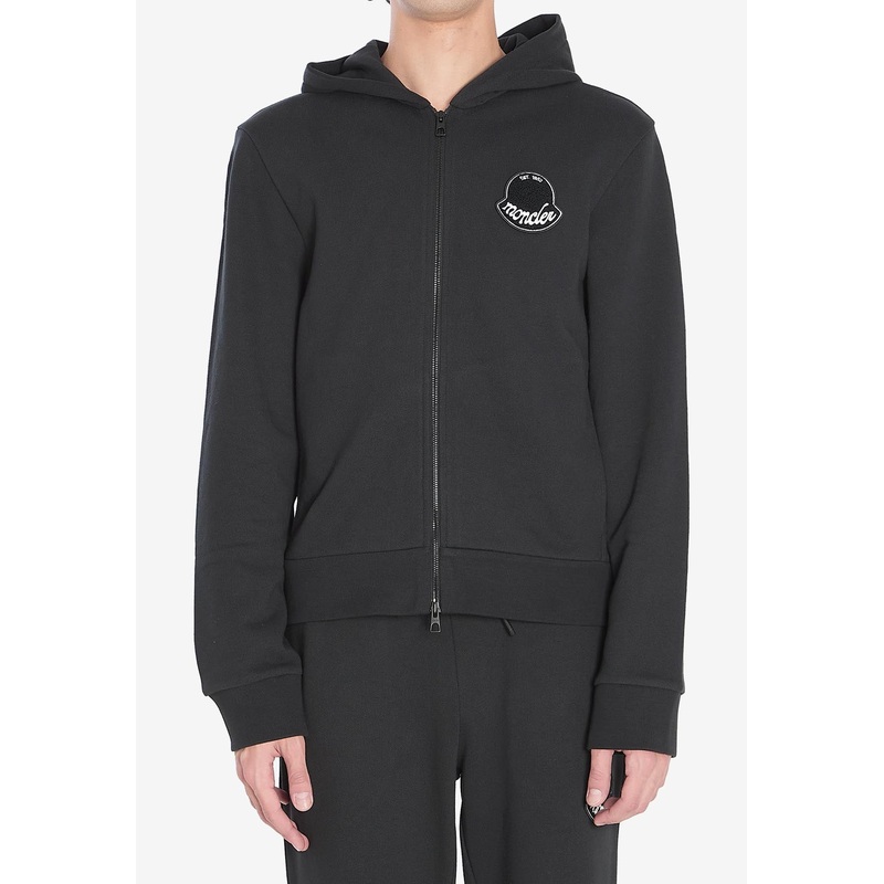 Logo Patch Zip-Up Hoodie Navy mrtwstd_S