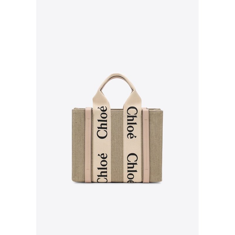 Woody Logo Tote Bag Beige Onesize