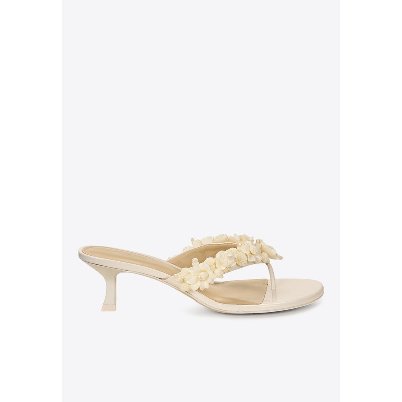 Avery 55 Floral Thong Sandals Ivory wshoeseu_EU 36