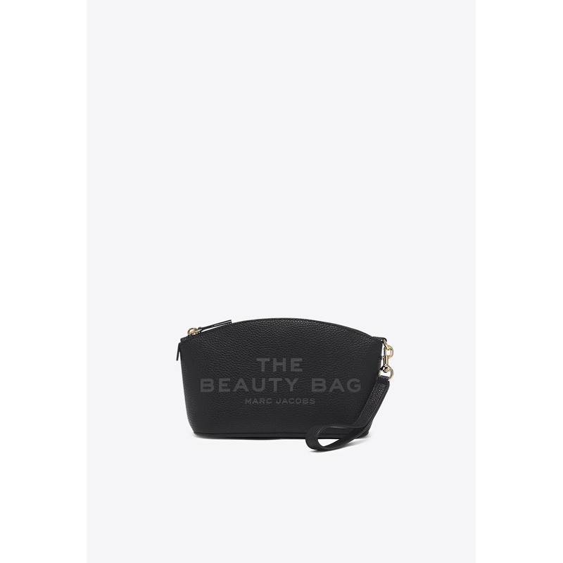 Beauty Pouch Bag in Grained Leather Black Onesize