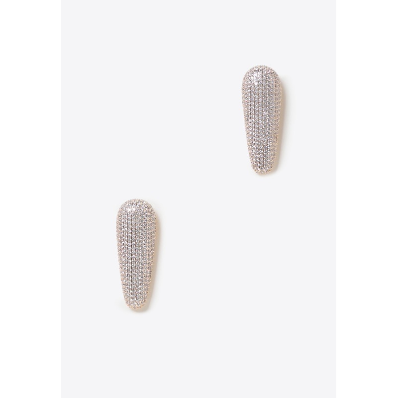 Crystal Bar Earrings Gold Onesize
