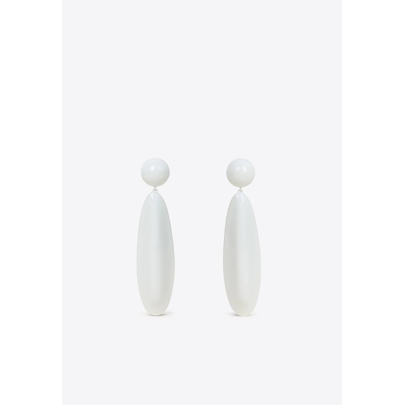 Fiore Dropped Earrings White Onesize