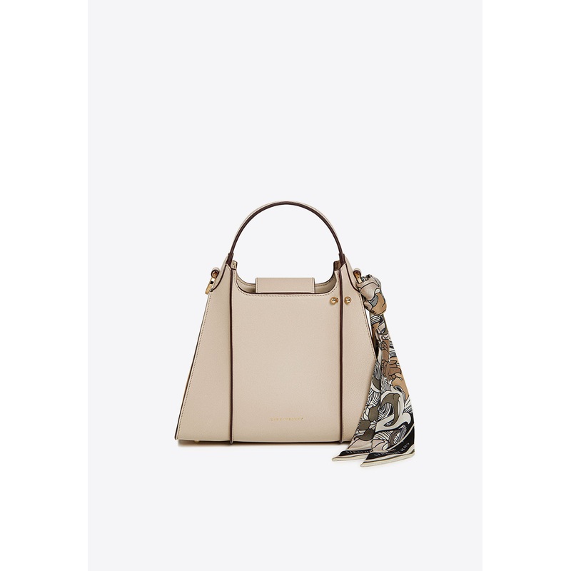 Arkshell Leather Top Handle Bag Light Beige Onesize