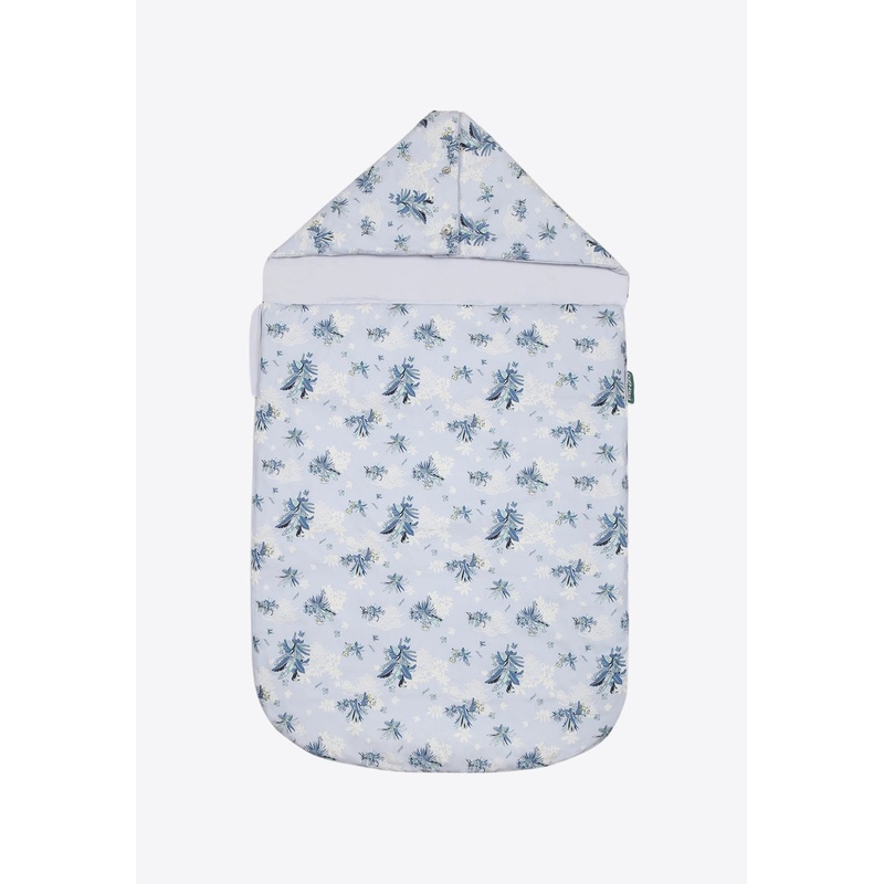 Baby Boys Reversible Floral Print Sleeping Bag Light Blue Onesize